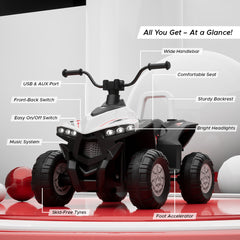 Emotorad Turbo Trek ATV (White Pop)