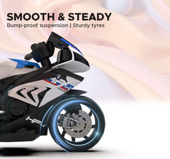 EMotorad Formula Fun BMW HP4 Ride-On Bike, White, 3Y+