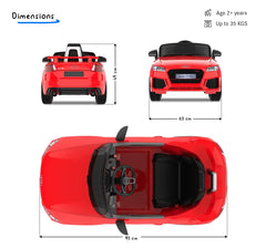 EMotorad Formula Fun AUDI TTRS TOY CAR (Red), 3Y+