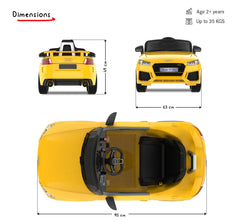 EMotorad Formula Fun AUDI TTRS TOY CAR (Yellow), 3Y+