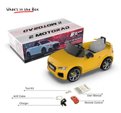 EMotorad Formula Fun AUDI TTRS TOY CAR (Yellow), 3Y+