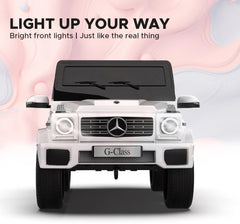 EMotorad Formula Fun Mercedes Benz G-Wagon Ride-On Car, White, 3Y+
