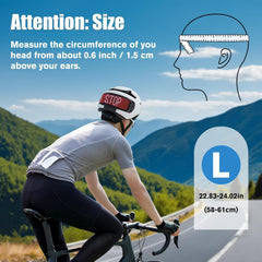 Bike Helmet - Bicycle Helmets with LED Light - Adult Youth Urban Bike Commuter, e-Bike, Scooter Helmet (58-62 cm)