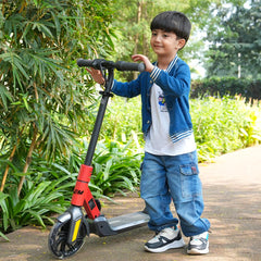 EMotorad Lil E Junior Electric Kick Scooter for Kids 6+ Years | Foldable Aluminum Alloy Frame | 100W Hub Motor & 2.6Ah Battery | Smooth Acceleration, Up to 8 km Range | Lightweight, Safe, and Fun Ride - Charcoal Grey