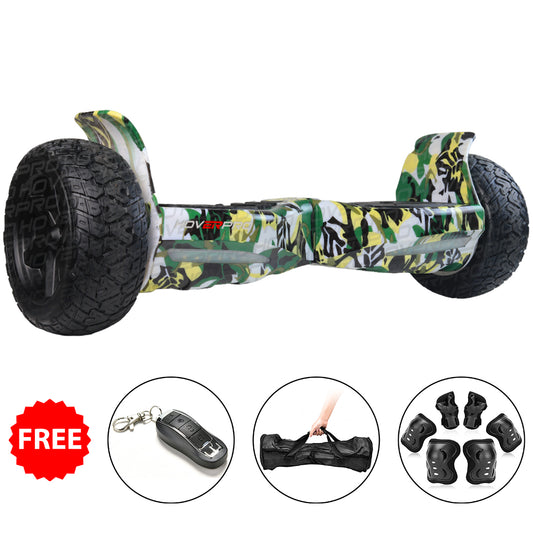 H9 Green Military Off-road Hummer Hoverboard with Mobile App and Protection Kit