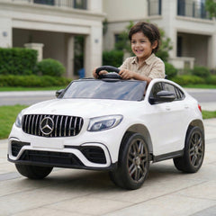 EMotorad Formula Fun Mercedes AMZ GLC Ride-On Car, White, 3Y+