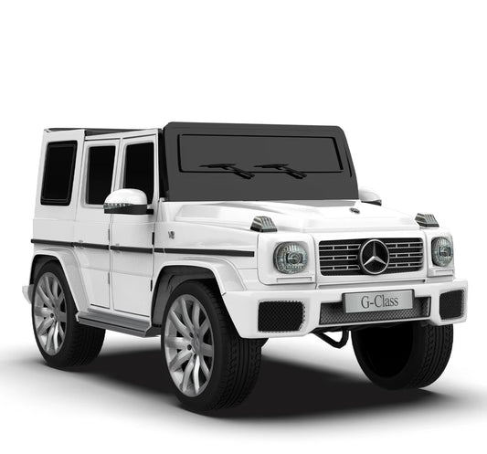 EMotorad Formula Fun Mercedes Benz G-Wagon Ride-On Car, White, 3Y+