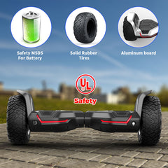 G2 Warrior (Black) 8.5 inch All Terrain Off Road Hoverboard with APP, Bluetooth (UL Certified)