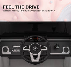 EMotorad Formula Fun Mercedes Benz G-Wagon Ride-On Car, White, 3Y+