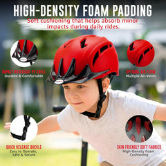 Hoverpro Sports Protective Gear Set for Boys & Girls | Kids Safety Guard Contains Helmet, Knee Pads, Elbow Pads & Wrist Guards | Ages 6-14 Years, Ideal for Cycling, Skateboarding & Scooters
