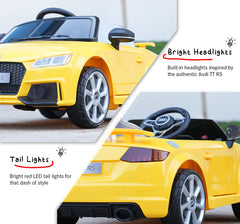 EMotorad Formula Fun AUDI TTRS TOY CAR (Yellow), 3Y+