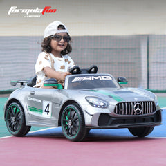Emotorad Formula Fun Mercedes-Amg Gt4 Toy Ride-On Car (Grey-Green), 3-6 Years