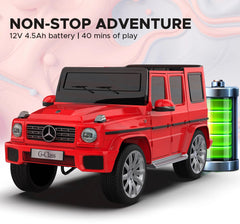 EMotorad Formula Fun Mercedes Benz G-Wagon Ride-On Car, Red, 3Y+