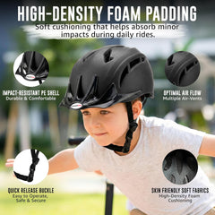 Hoverpro Sports Protective Gear Set for Boys & Girls | Kids Safety Guard Contains Helmet, Knee Pads, Elbow Pads & Wrist Guards | Ages 6-14 Years, Ideal for Cycling, Skateboarding & Scooters