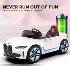 EMotorad Formula Fun BMW i4 Ride-On Car, White, 3Y+
