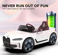 EMotorad Formula Fun BMW i4 Ride-On Car, White, 3Y+
