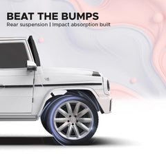 EMotorad Formula Fun Mercedes Benz G-Wagon Ride-On Car, White, 3Y+