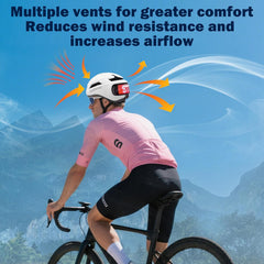 Bike Helmet - Bicycle Helmets with LED Light - Adult Youth Urban Bike Commuter, e-Bike, Scooter Helmet (58-62 cm)