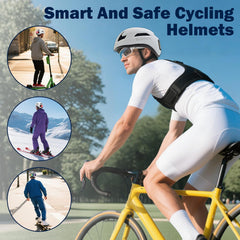 Bike Helmet - Bicycle Helmets with LED Light - Adult Youth Urban Bike Commuter, e-Bike, Scooter Helmet (58-62 cm)