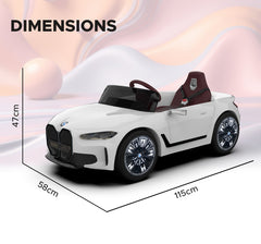 EMotorad Formula Fun BMW i4 Ride-On Car, White, 3Y+