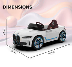 EMotorad Formula Fun BMW i4 Ride-On Car, White, 3Y+