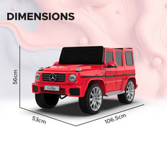 EMotorad Formula Fun Mercedes Benz G-Wagon Ride-On Car, Red, 3Y+