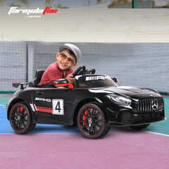 Emotorad Formula Fun Mercedes-Amg Gt4 Toy Ride-On Car (Black-Red), 3-6 Years