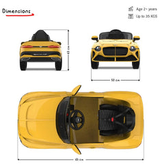 EMotorad Formula Fun BENTLEY BACALAR TOY CAR (Yellow), 3Y+