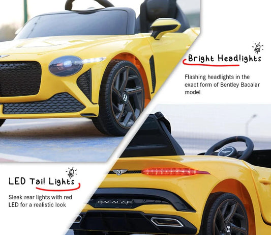 EMotorad Formula Fun BENTLEY BACALAR TOY CAR (Yellow), 3Y+