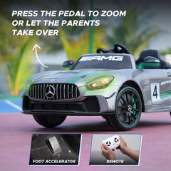 Emotorad Formula Fun Mercedes-Amg Gt4 Toy Ride-On Car (Grey-Green), 3-6 Years