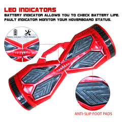 H8 Red Hoverboard with Remote, Bag and Long Range Battery