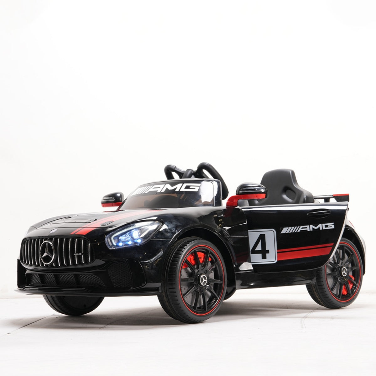 Emotorad Formula Fun Mercedes-Amg Gt4 Toy Ride-On Car (Black-Red), 3-6 Years