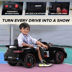 Emotorad Formula Fun Mercedes-Amg Gt4 Toy Ride-On Car (Black-Red), 3-6 Years