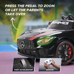 Emotorad Formula Fun Mercedes-Amg Gt4 Toy Ride-On Car (Black-Red), 3-6 Years