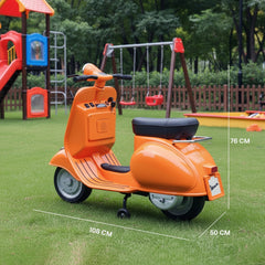 Emotorad Formula Fun Vespa Toy Ride-On Scooter (Orange),  3-6 Years