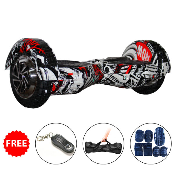 H8 Street Hoverboard with Remote, Bag, Long Range Battery and Alloy Wheel