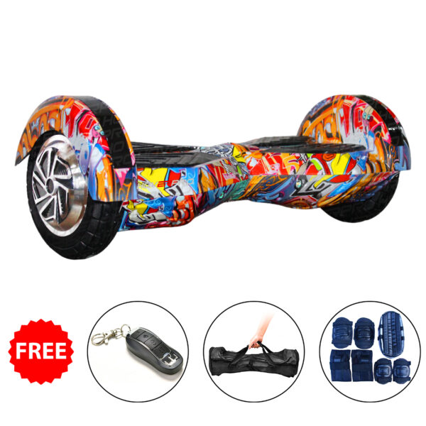 H8 Ed Hardy Hoverboard with Remote, Bag, Long Range Battery and Alloy Wheel