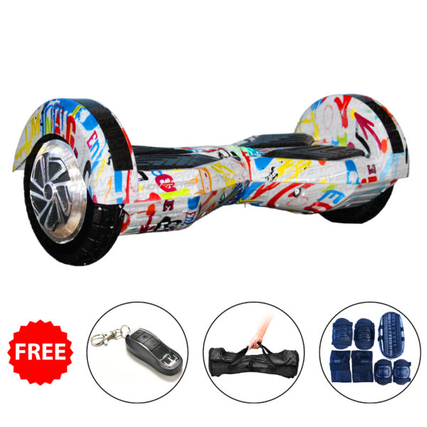 H8 Doodle Hoverboard with Remote, Bag, Long Range Battery and Alloy Wheel