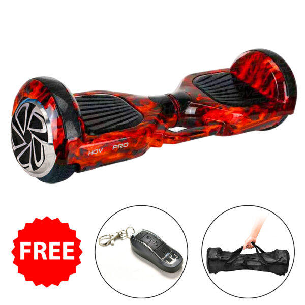 H6+ Redfire Hoverboard with Remote, Bag, Long Range Battery and Alloy Wheels